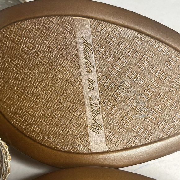 Toscanella Women’s Size 8 Gaucho Sandals Slides Raffia Chunky Heel Italy NEW - Picture 12 of 12